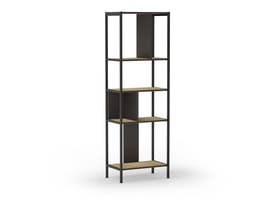 ESTANTERIA ALABAMA 58CM ROBLE/NEGRO SILKY PATA MET