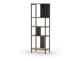 ESTANTERIA ALABAMA 58CM ROBLE/NEGRO SILKY PATA MET miniatura 4