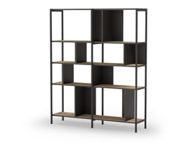 ESTANTERIA ALABAMA 144CM ROBLE/NEGRO SILKY PATA ME miniatura 4
