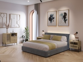 Mueble Auxiliar Inca 1 Puerta 2 Cajones Roble miniatura 2