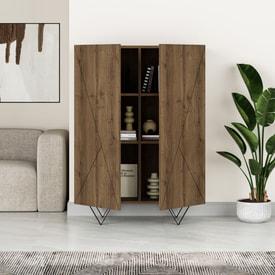 MUEBLE AUX. CONNIE 2P 90CM NOGAL PATA METAL miniatura 7