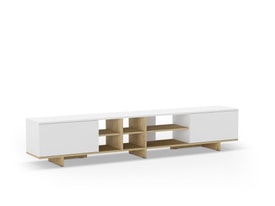 MUEBLE TV CEQUOIA 2P 230CM BLANCO/ROBLE