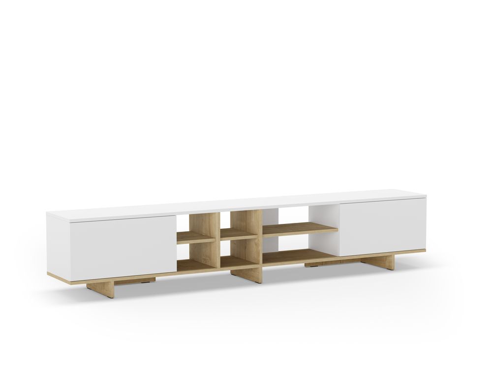 MUEBLE TV CEQUOIA 2P 230CM BLANCO/ROBLE