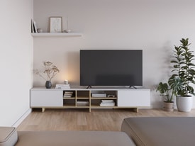 MUEBLE TV CEQUOIA 2P 230CM BLANCO/ROBLE miniatura 3