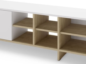 MUEBLE TV CEQUOIA 2P 230CM BLANCO/ROBLE miniatura 5