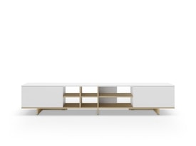 MUEBLE TV CEQUOIA 2P 230CM BLANCO/ROBLE miniatura 7