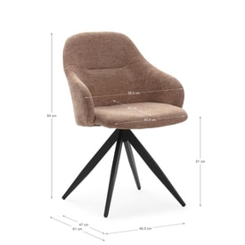 SILLON GIRATORIO TAMARA SALMON 2PC/2CAJAS miniatura 3