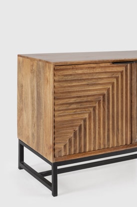 MUEBLE TV NEREIDA 4P 160CM NATURAL PATA METAL miniatura 3