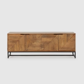 MUEBLE TV NEREIDA 4P 160CM NATURAL PATA METAL miniatura 4
