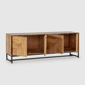 MUEBLE TV NEREIDA 4P 160CM NATURAL PATA METAL miniatura 5
