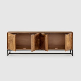 MUEBLE TV NEREIDA 4P 160CM NATURAL PATA METAL miniatura 6