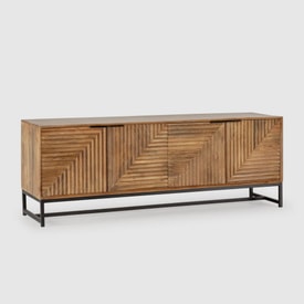 MUEBLE TV NEREIDA 4P 160CM NATURAL PATA METAL miniatura 7