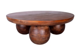 MESA CENTRO REDONDA AILEN 100CM MARRON