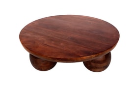 MESA CENTRO REDONDA AILEN 100CM MARRON miniatura 4