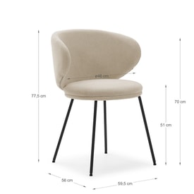 SILLA RUSH BEIGE 2P/CAJA miniatura 3