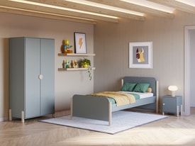 CAMA 0.90 ENOLA VERDE KAKI 444C/CERA BLANCA C/SM miniatura 2