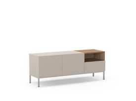 MUEBLE TV CAILIN 2P1C1H 140CM CREMA/SEPET PATA MET miniatura 10