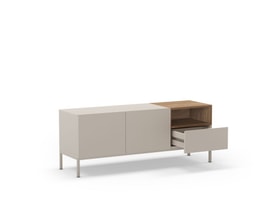 MUEBLE TV CAILIN 2P1C1H 140CM CREMA/SEPET PATA MET miniatura 2