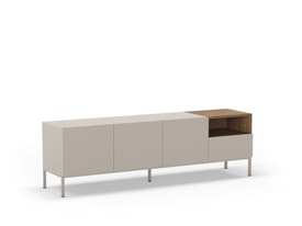 MUEBLE TV CAILIN 3P1C1H 180CM CREMA/SEPET PATA MET