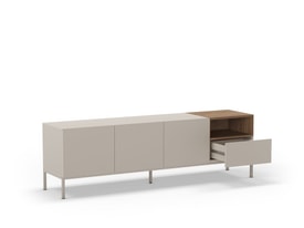 MUEBLE TV CAILIN 3P1C1H 180CM CREMA/SEPET PATA MET miniatura 2