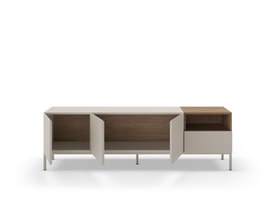 MUEBLE TV CAILIN 3P1C1H 180CM CREMA/SEPET PATA MET miniatura 3