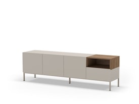 MUEBLE TV CAILIN 3P1C1H 180CM CREMA/SEPET PATA MET miniatura 7