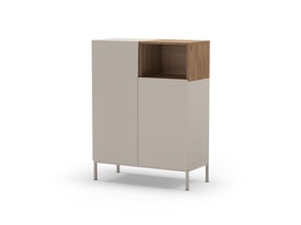 MUEBL.AUX. ALTO CAILIN 2P1H CREMA/SEPET PATA METAL miniatura 6