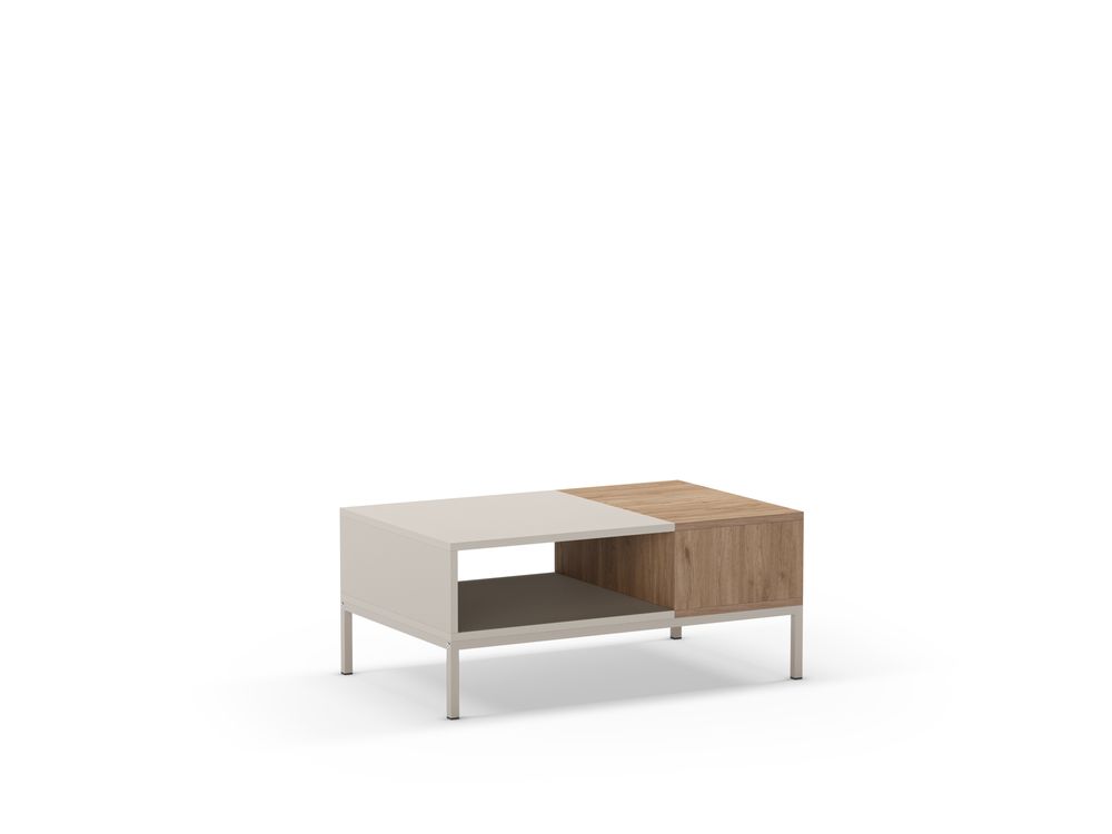 MESA CENTRO CAILIN 2H CREMA/SEPET PATA METAL