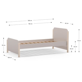 CAMA 0.90 ENOLA CREMA/CERA BLANCA C/SM miniatura 4