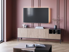 MUEBLE TV CAILIN 3P1C1H 180CM SEPET/NEGRO miniatura 4