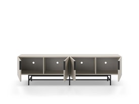 MUEBLE TV ELDIA 4P 200CM CREMA PATA METAL miniatura 2