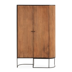 MUEBL.AUX. ALTO CURVE 2P MADERA MANGO PATA METAL miniatura 8