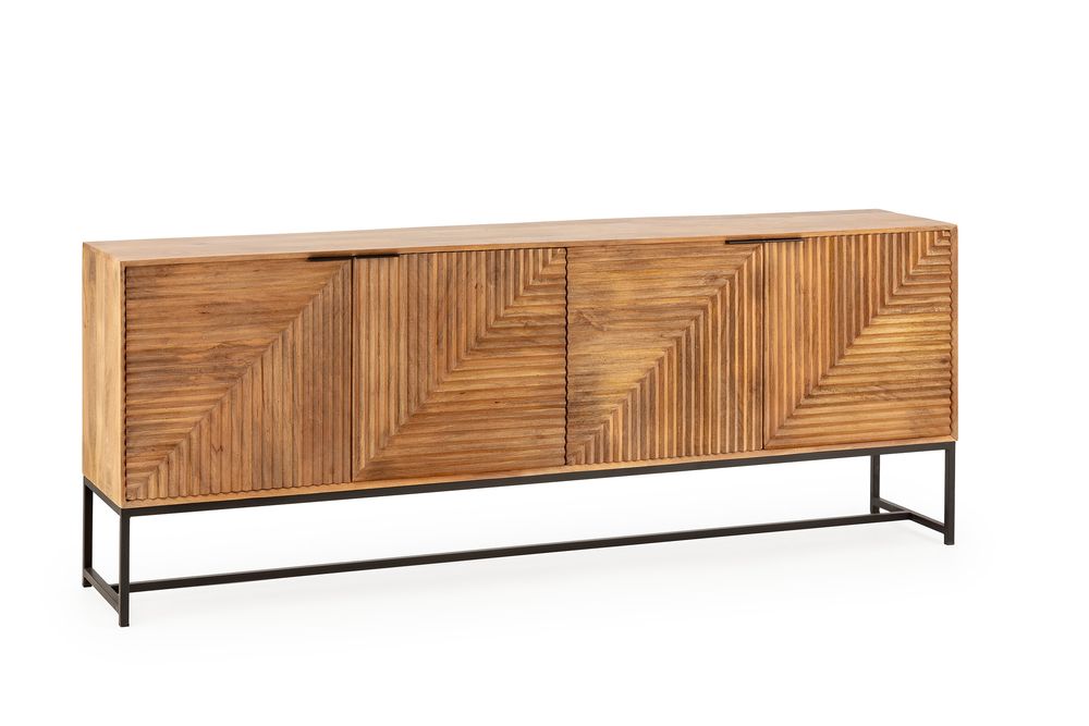 APARADOR NEREIDA 210CM NATURAL PATA METAL