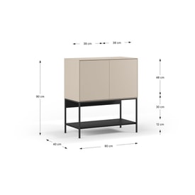 MUEBLE AUX. AMIRA 2P CREMA/NEGRO miniatura 4