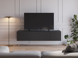 MUEBLE TV DAROCA 4P 180CM NEGRO miniatura 3
