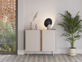 MUEBLE AUX. LUCILE 2P 100CM CREMA/SEPET miniatura 3