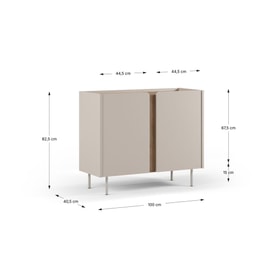 MUEBLE AUX. LUCILE 2P 100CM CREMA/SEPET miniatura 4