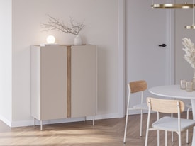 MUEBL.AUX ALTO LUCILE 2P 90CM CREMA/SEPET miniatura 3