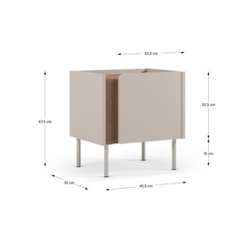 MESITA LUCILE 1P CREMA/SEPET miniatura 4