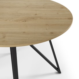 MESA REDONDA ILANA 120CM ROBLE CADIZ miniatura 4