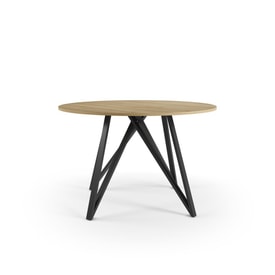 MESA REDONDA ILANA 120CM ROBLE CADIZ miniatura 5