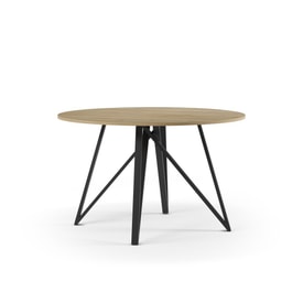 MESA REDONDA ILANA 120CM ROBLE CADIZ miniatura 6