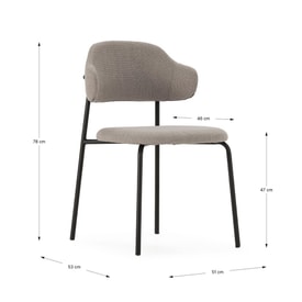 SILLA ADRIEL TAUPE 4P/CAJA miniatura 3