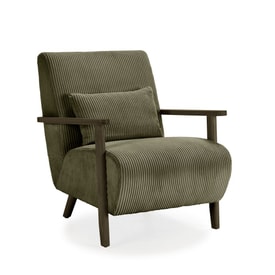 SILLON BONNIE VERDE BRAZO/PIE MADERA