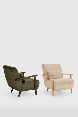 SILLON BONNIE VERDE BRAZO/PIE MADERA miniatura 3