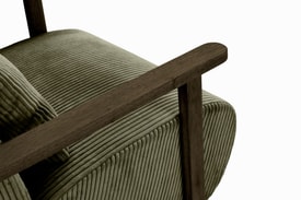 SILLON BONNIE VERDE BRAZO/PIE MADERA miniatura 5