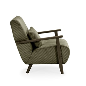 SILLON BONNIE VERDE BRAZO/PIE MADERA miniatura 7