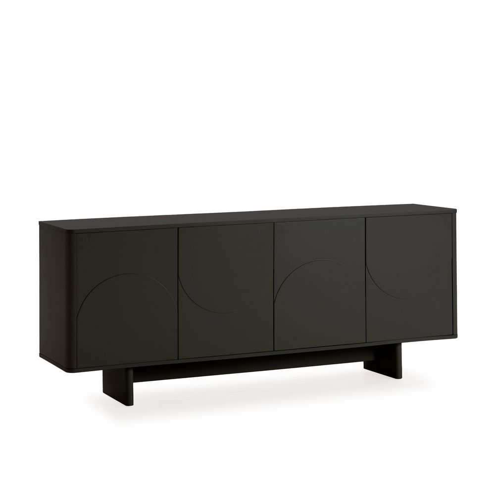 APARADOR SOLEI 4P 180CM NEGRO