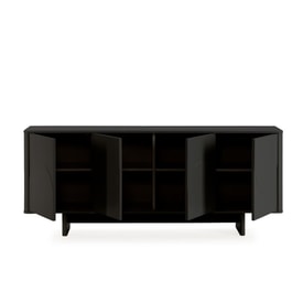 APARADOR SOLEI 4P 180CM NEGRO miniatura 2