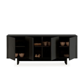 APARADOR SOLEI 4P 180CM NEGRO miniatura 5